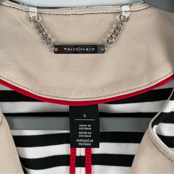 WHITE HOUSE BLACK MARKET BLAZER | Black/White/Tan | Size 6 - Picture 3 of 4